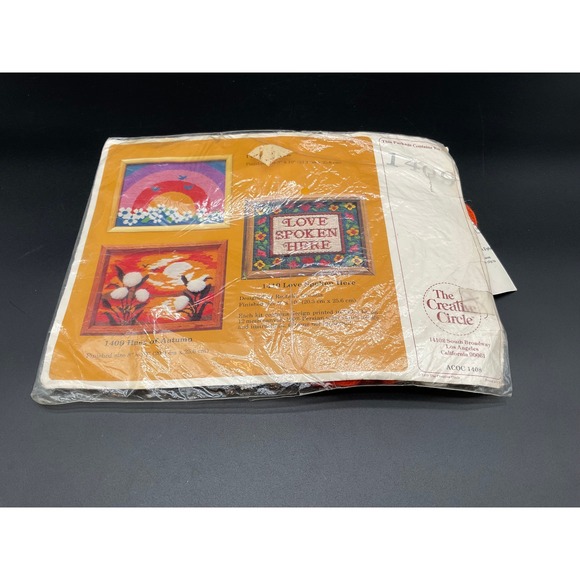Creative Circle Love Spoken‎ Here Needlepoint Kit 1408 Patchwork Heart Sealed - Picture 1 of 5